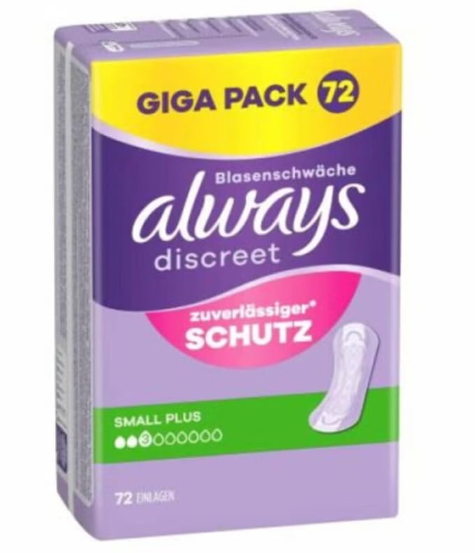 Always Inlegkruisje Small Plus - 72 stuks