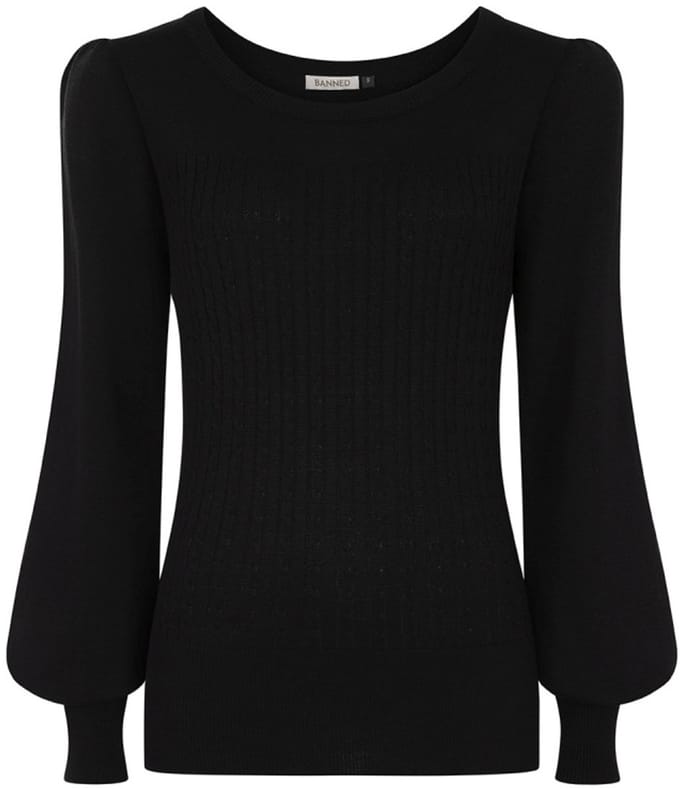 Banned - Una Gebreide trui - 4XL - Zwart