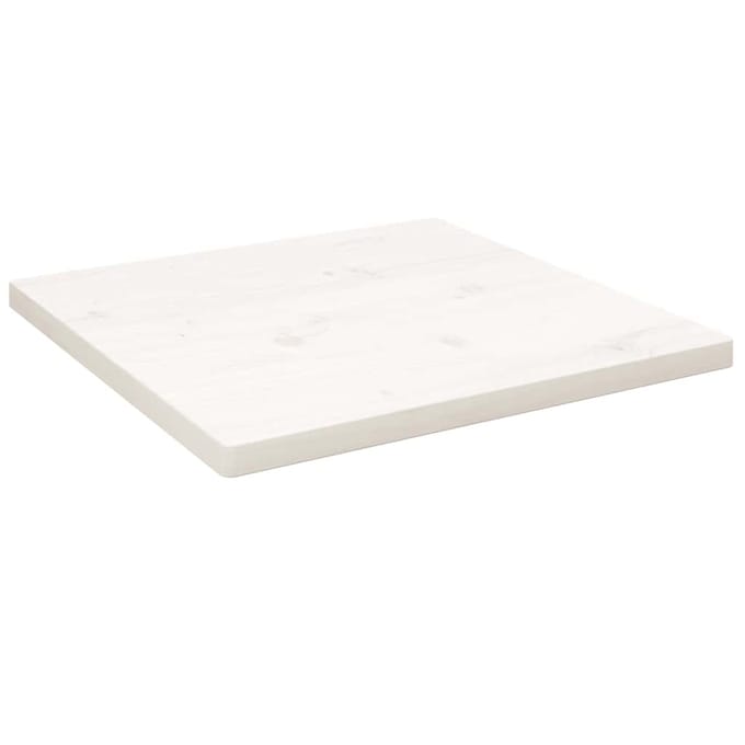 vidaXL - Tafelblad - vierkant - 40x40x2,5 - cm - massief - grenenhout - wit