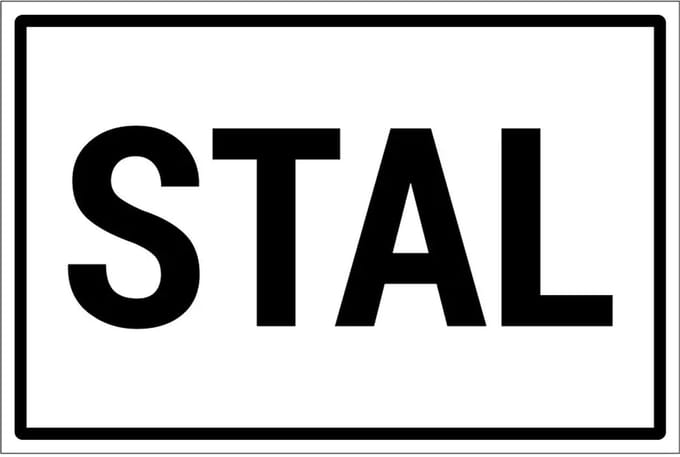 Stal sticker | 30 x 20 cm