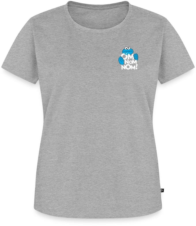 Sesamstraat Cookie Monster Om Nom Nom Premium T Shirt Dames