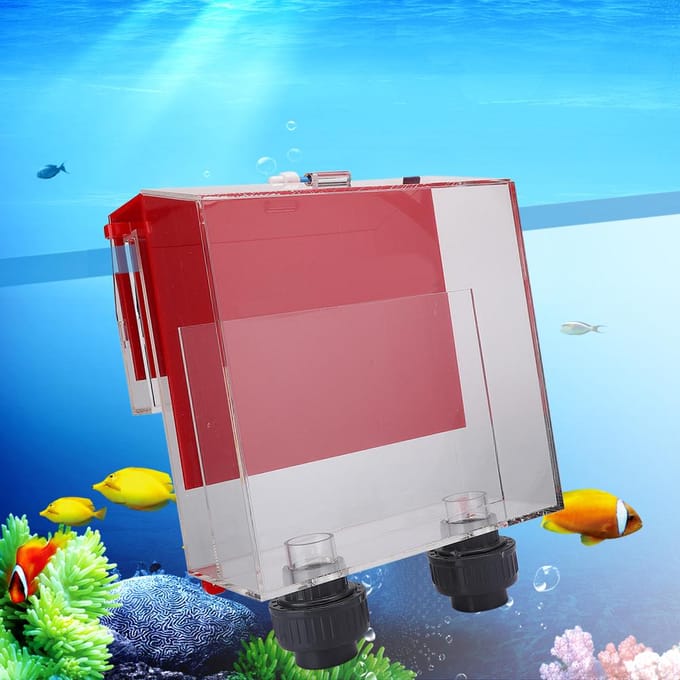 Acryl Rood Aquarium Sifon Vrije Gaten Zonder Elektriciteit Zelfstart Overloopbox Vistentanks red