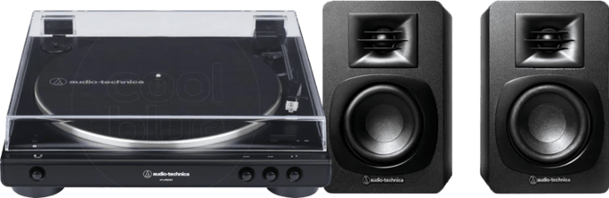 Audio-Technica AT-LP60XBTBK + Audio-Technica ATH-SP3X Zwart