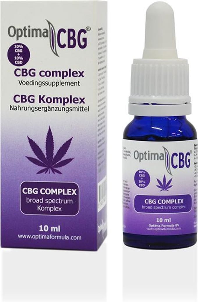 CBG olie complex 10%, Optima Formula, 100% Zuivere CBG olie, 10ml, cannabigerol