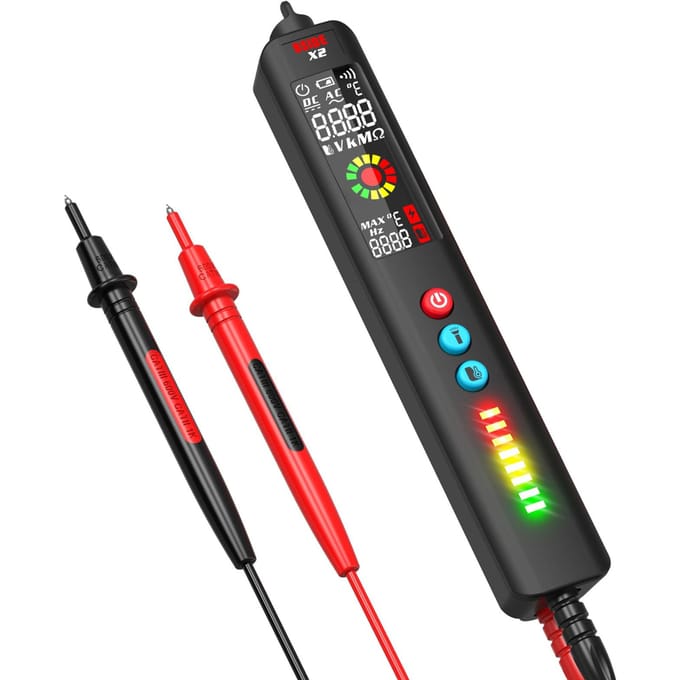 BSIDE X2 Slimme Digitale Multimeter Infrarood Temperatuurmeting LCD-Scherm AC DC Spanningsdetector zwart
