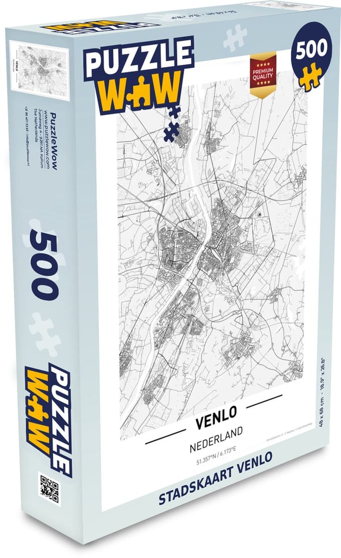 Puzzel Stadskaart Venlo - Legpuzzel - Puzzel 500 stukjes - Plattegrond