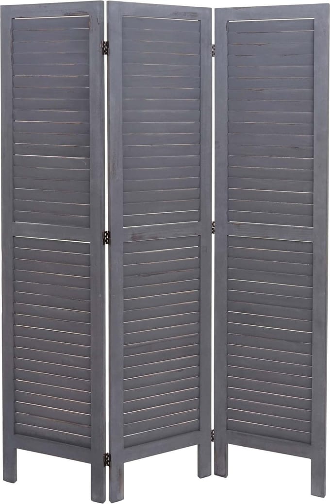 Kamerscherm MCW-G30, privacyscherm, shabby look 170x120cm ~ grijs