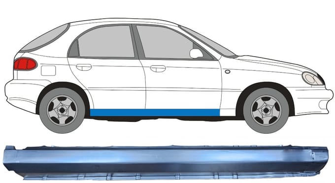 Volledige dorpel voor Daewoo Lanos 1997-2008 / Rechts