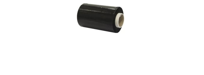 Mini-wikkelfolie Zwart 10 cm x 150 meter 20 my