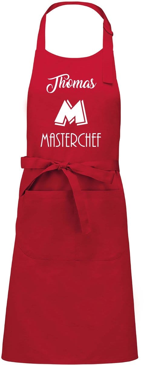 mijncadeautje - luxe keukenschort - Masterchef - rood