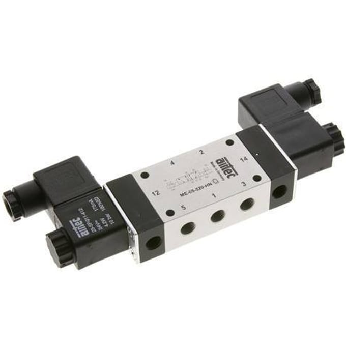 5/2 G1/8'' Bi-Stabiel Magneetventiel Extern 24V DC 0-10bar/0-140psi Airtec