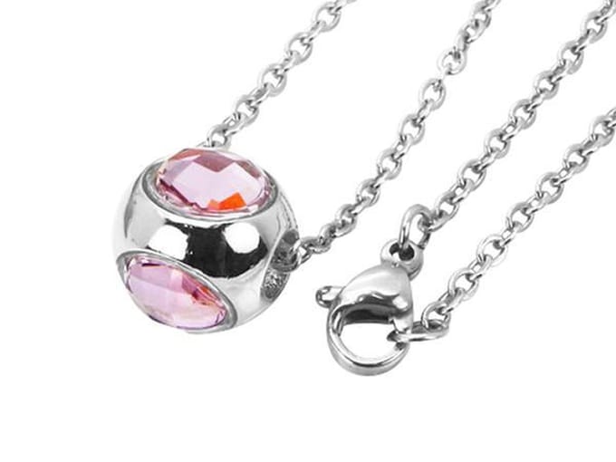 Amanto Ketting Danya Pink - 316L Staal - Ø12mm - 50cm