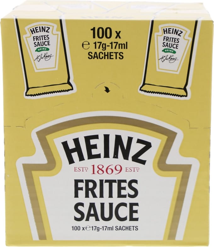 Heinz Fritessaus sachets - Doos 100 stuks x 1,7 cl