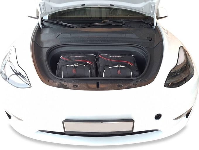Tesla Model Y Reistassen op maat 2-delig Frunk Organizer Weekendtassen Auto Interieur Accessoires