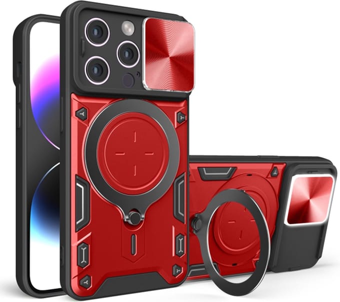 Hoesje geschikt voor Apple iPhone 16 Pro Max - Techsuit CamGuard Pro Back Cover - Rood