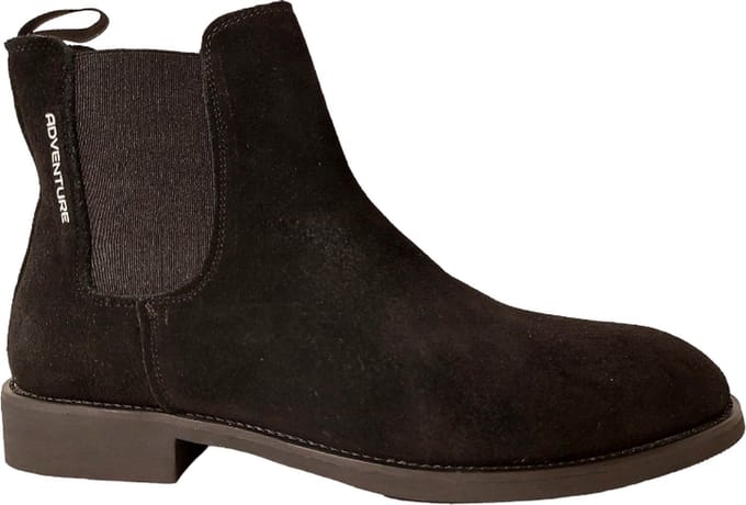Adventure Chelsea Boot Luzern Warm Gevoerd Zwart Suede Leer