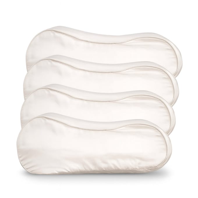 4x Zijden Kussensloop Ergonomisch Soft Ivory - 19MM - Silk Heaven - 40x60cm