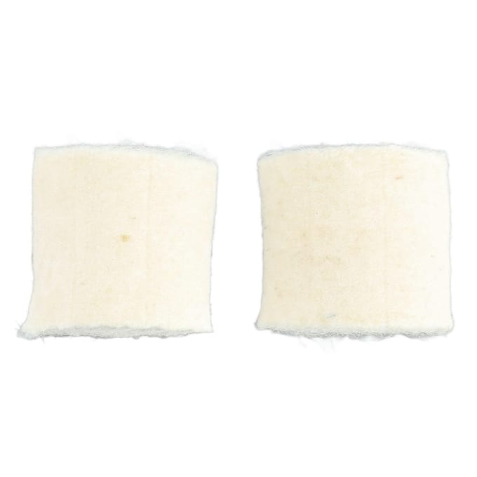 2 Pièces Tampons en Feutre de Batte de Pédale de Batterie Remplacement pour Tête de Maillet de Basse Accessoire de Percussion Blanc white