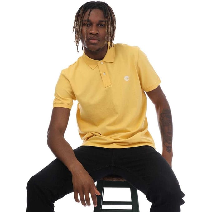 Timberland Heren Millers River Poloshirt met korte mouwen (Geel)