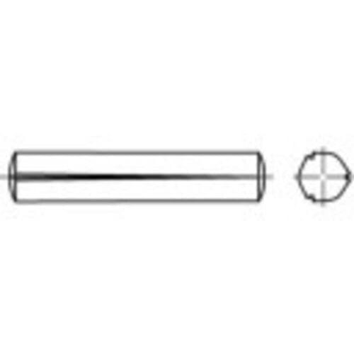 TOOLCRAFT 135922 Gekerfde conische pen (Ø x l) 2 mm x 6 mm Staal 250 stuk(s)