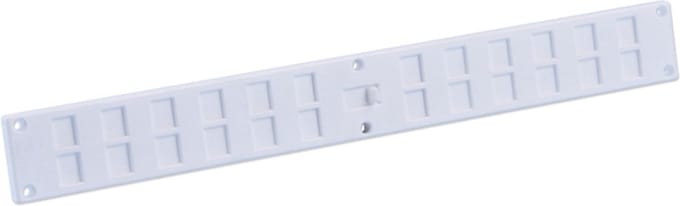 Nedco BV Afsluitbaar ventilatierooster 370x40mm met gaas PS, kunststof wit