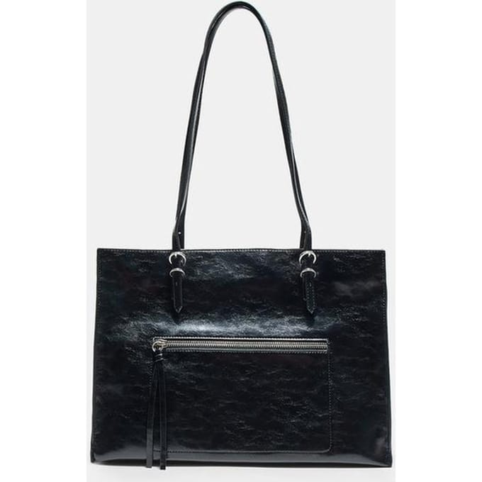 Stradivarius Shopper met ritsen en leereffect  Zwart OS