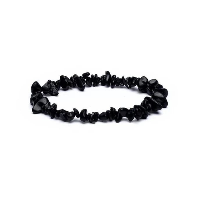 Armband Zwarte Toermalijn Chips - Elastisch