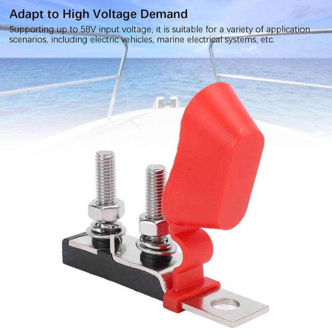 Dubbele Terminal Zekeringblok DC58V M8 Dubbele Draadeinden MRBF Zekeringhouder voor Auto Marine Boot RV met twee red