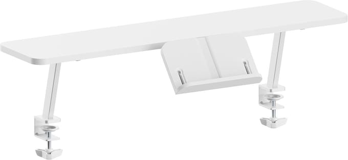 Bureau-butler met boekhouder - Studiebureau organizer - Studeren en werken - Stevige bureaubevestiging - 90x20x20 cm - Wit