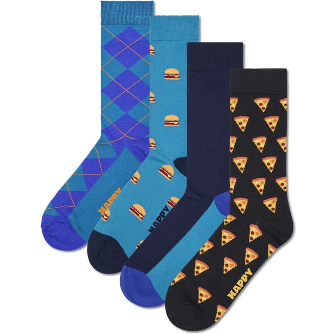 Happy Socks - 4-Pack Everyday Food Socks Gift Set - Heren - Sokken