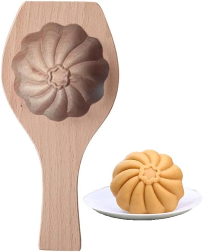 Baozi Mallen Set - Gestoomde broodjes - Thuis bakken - Meerdere maten - 6-8 cm - Houtkleur