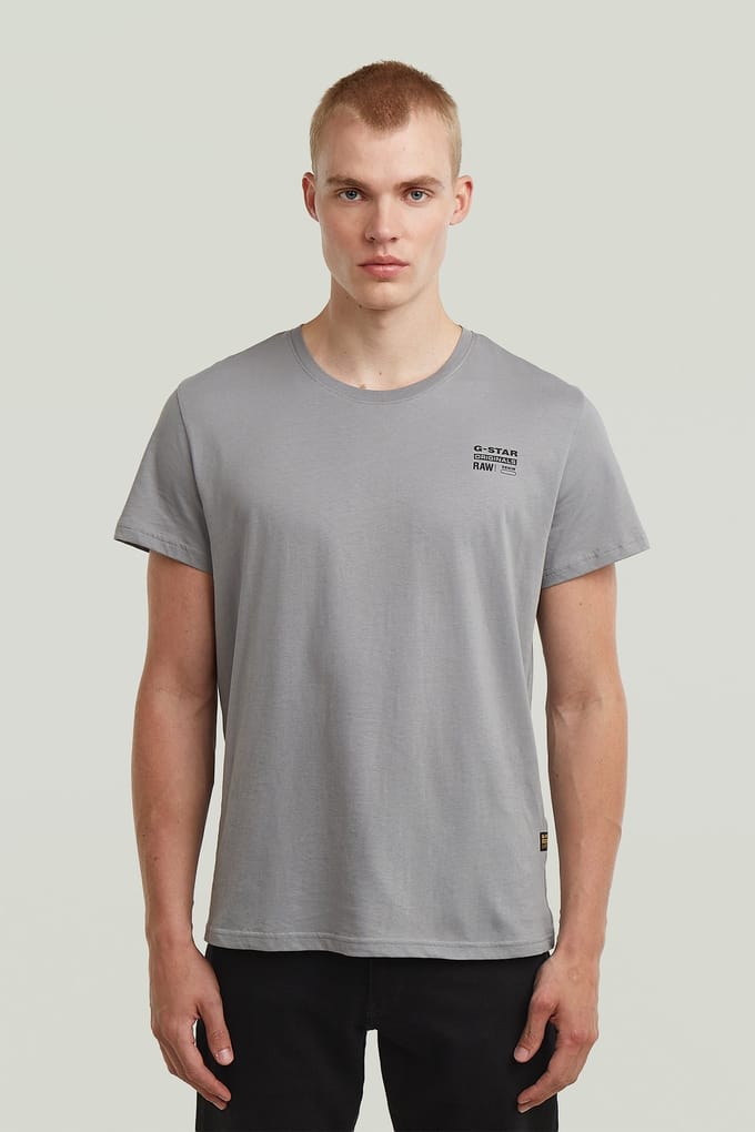 G-Star Chest Logo R T Grey Taglia: M | Magliette basic Outlet | Uomo | Grigio