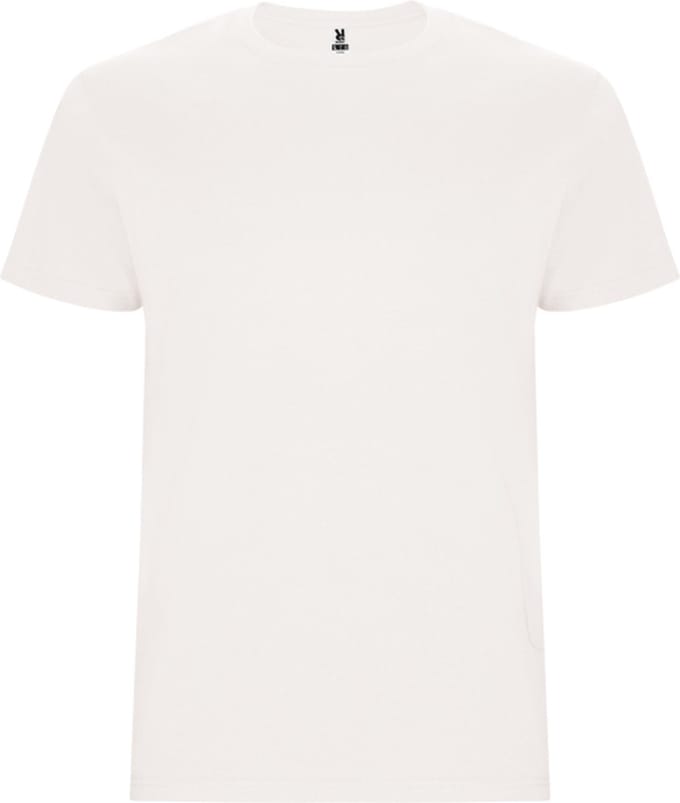 4 Pack T-shirts unisex met korte mouwen, 190 gram 'Stafford' Vintage Wit - S