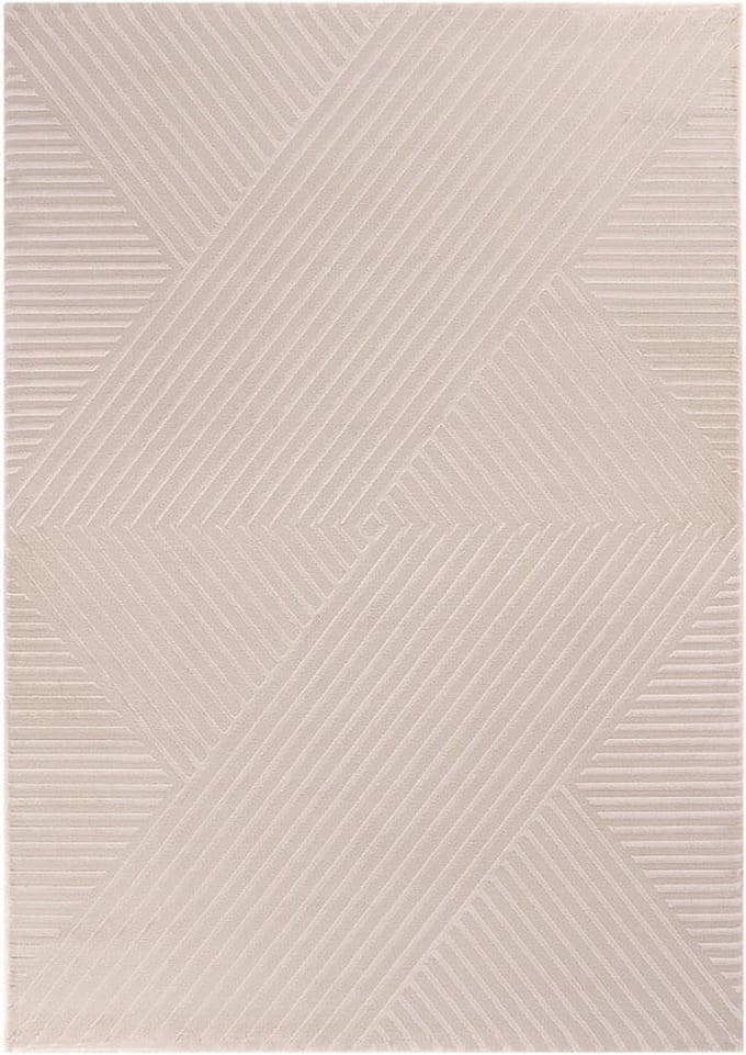 Flycarpets Cara Modern Japandi Intersecto Vloerkleed - Beige - 140x200 cm