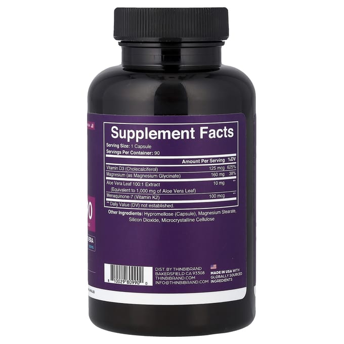 Thinbi, Magnesiumglycinaat Complex +, 90 Capsules