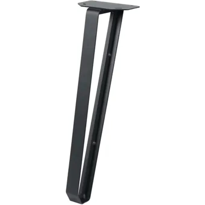 Duraline Meubelpoot Contour Staal 40cm Mat Zwart
