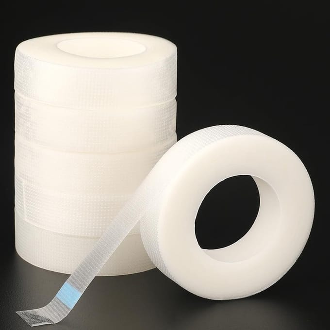 6 Rollen Oogschaduwband van Microporeus PE, Ademend en Geschikt voor Wimperextensions