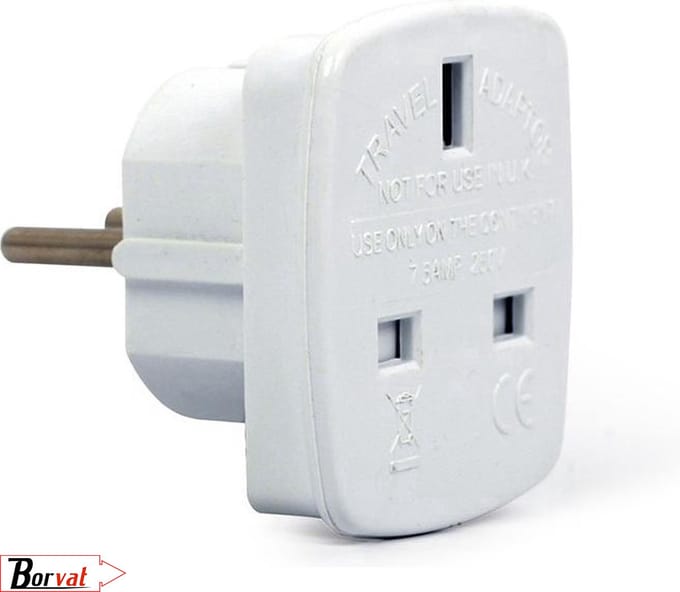 Borvat® | universele UK-stekker naar EU-stekker | Voedingsadapter | Reisladeradapter