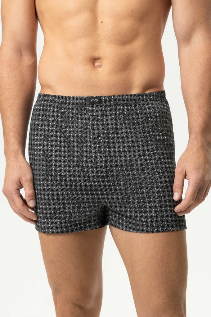 Boxershort Serie Round Grid Zwart