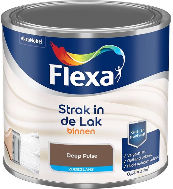 Flexa - Strak In De Lak Binnenlak Zijdeglans - Deep Pulse - Mengverf - 500 Ml