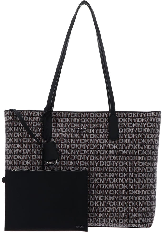 DKNY schoudertas shopper Saige Tote Bag Black / Saddle veelkleurig