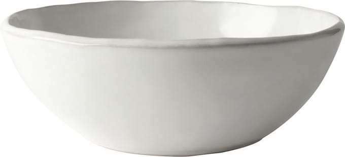 Dutch Rose Organic Schaal - Serveerschaal - Stoneware Handgemaakt - 23cm - Wit