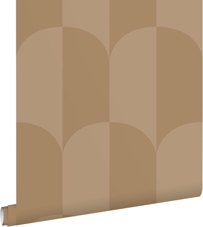 ESTAhome behang art deco bogen donker beige - 50 x 900 cm - 131236