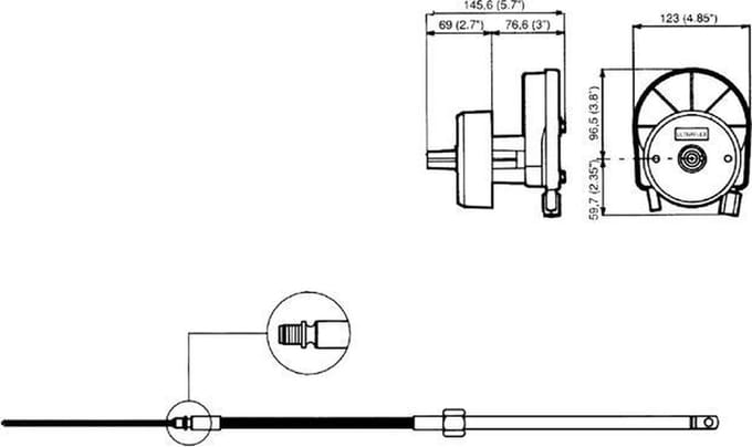 Ultraflex M58 Stuurkabel 4,59 meter (15 ft.)