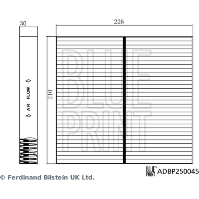 Cabinefilter BLUE PRINT ADBP250045