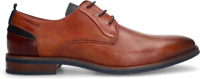 Van Lier - Heren - Cognac Amalfi leren veterschoenen - Maat 43