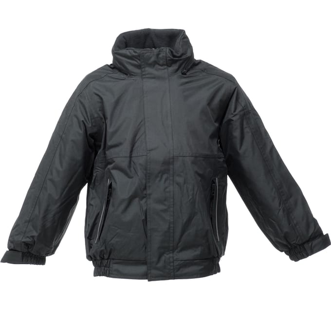 Regatta Kinderen/kinderen Waterdicht Windproof Dover-jasje (Zwart/Ash)