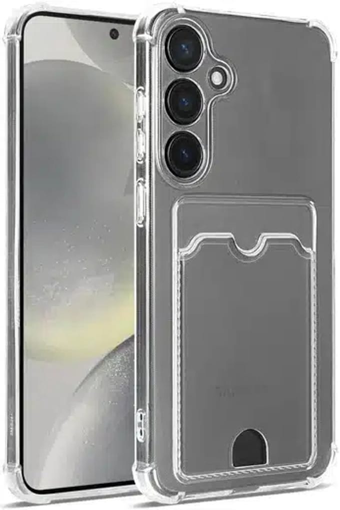 Cityhoesje - Backcover met Antishock & Pasjeshouder â“ Geschikt voor Samsung S26 Plus â“ Transparant