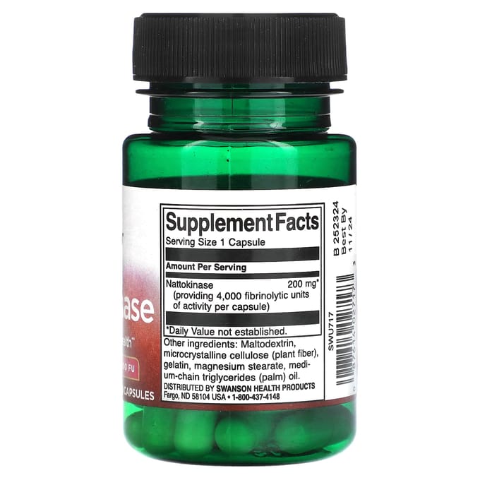 Nattokinase, 200 mg, 30 gélules