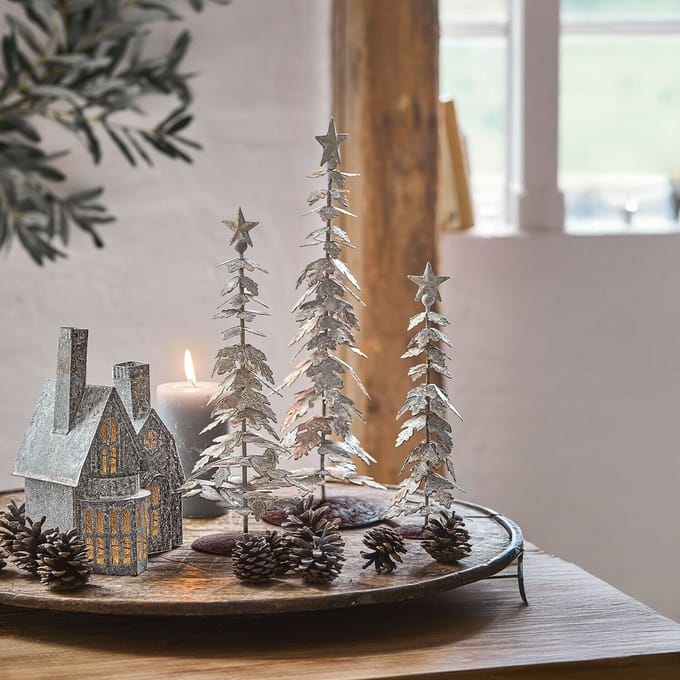 LOBERON Sierboom set van 3 Laruns antiekwit